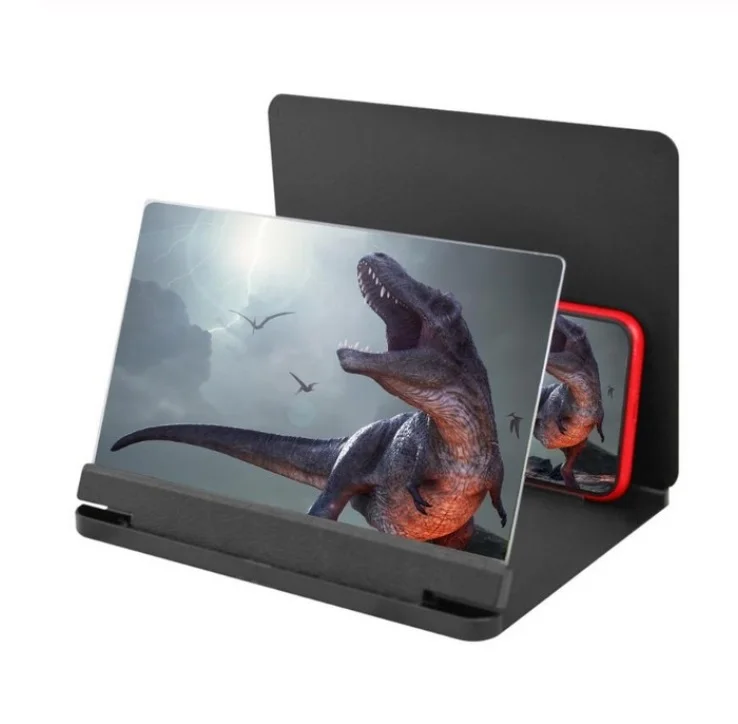Black 10 inch HobbyLane мобильный телефон 3D экран видео лупа кронштейн складной увеличенный Рабочий стол смартфон фильм HD усилительный проектор d25 - Цвет: Black 10 inch