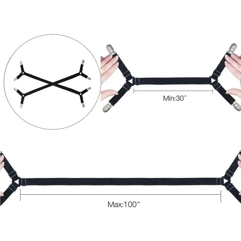 Подтяжки для простыни подтяжки регулируемые эластичные зажимы матраса Натяжной