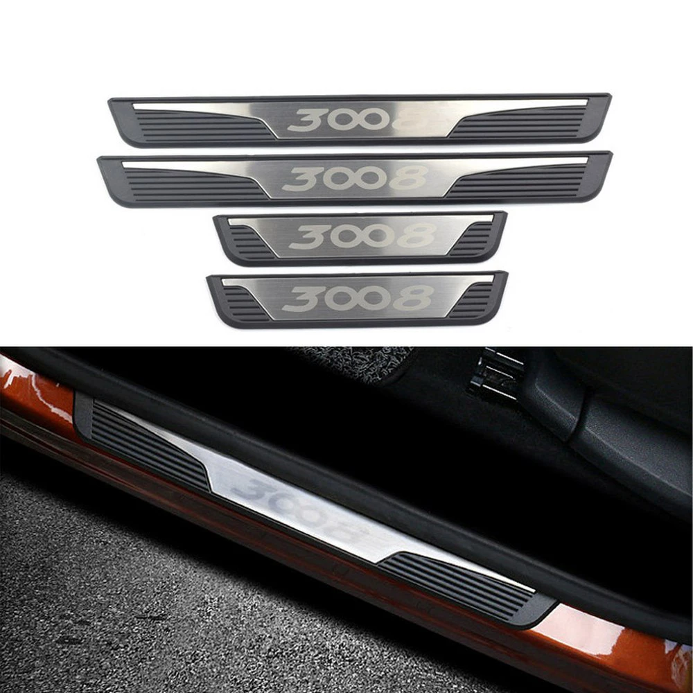 4 шт. автомобиль Добро пожаловать педаль чехол порог порога для Peugeot 3008