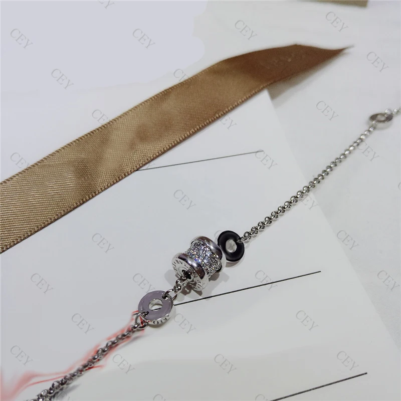 

S925 Sterling Silver Famous Luxury Necklace Gypsophila Brick Pendant Necklace Brick Bracelet High-end Temperament Present