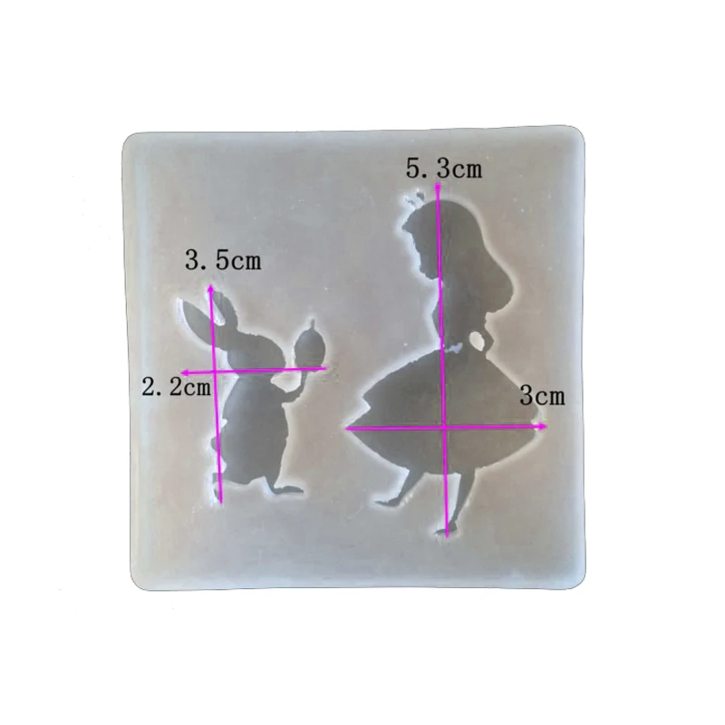 Alice And Rabbit Cooking Tools Fondant Gum Mold Cake Decorating Clay Resin Sugar Candy DIY Sculpey | Дом и сад