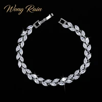 wong rain 925 sterling silver created moissanite sapphire ruby amethyst gemstone bangle charm bracelets fine jewelry wholesale