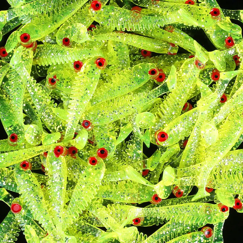 

30pcs/Lot 5cm Soft Lures Silicone Bait Sea Fishing 1.3g Swimbait Silicone Fish Surface Artificial Lure Spinnerbait