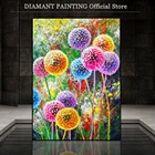 5D алмазная живопись Одуванчик картина Стразы Алмазная вышивка пейзаж полная квадратнаякруглая мозаика камни ремесло подарки
