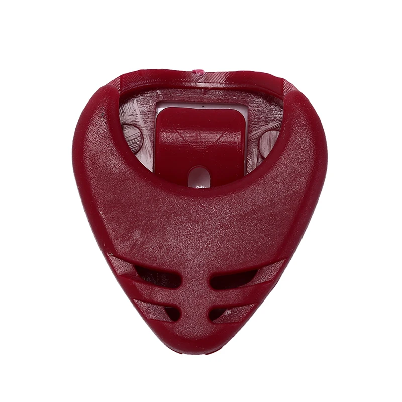 

6Pcs Durable Plastic Heart Shape Guitar Pick Collection Holder Accessories Guitar Pick Case Box Random Color