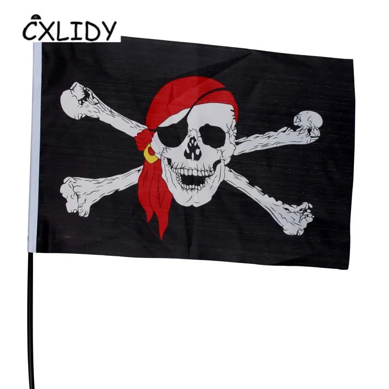 

Halloween Party Decoration Pirate Flag 60*90cm Skull Grommets Party Bar Hanging Prop Ornament Without Flagpole aa114