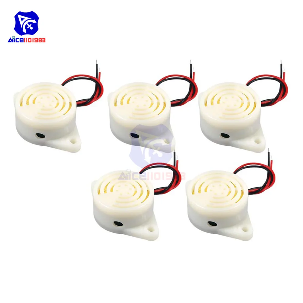 5 шт./Лот электронный звуковой сигнал 3 24 В 90 дБ dc dc alarm buzzeralarm wired | Отзывы и видеообзор