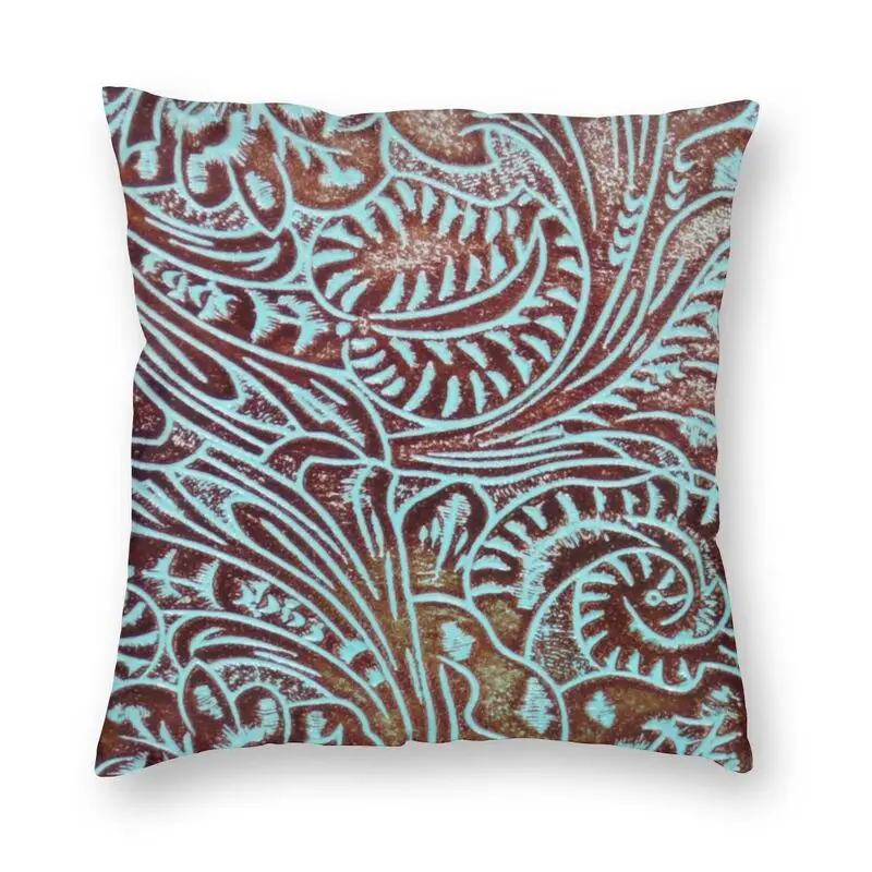 

Наволочка для подушки с кожаным узором, с цветочной текстурой