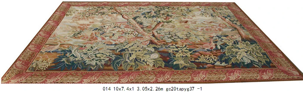 Goede Antieke Aubusson Franse Hand Geweven Wol Tapijt Modieuze Huishoudelijke Siert Circulaire Europese Stijl Muur