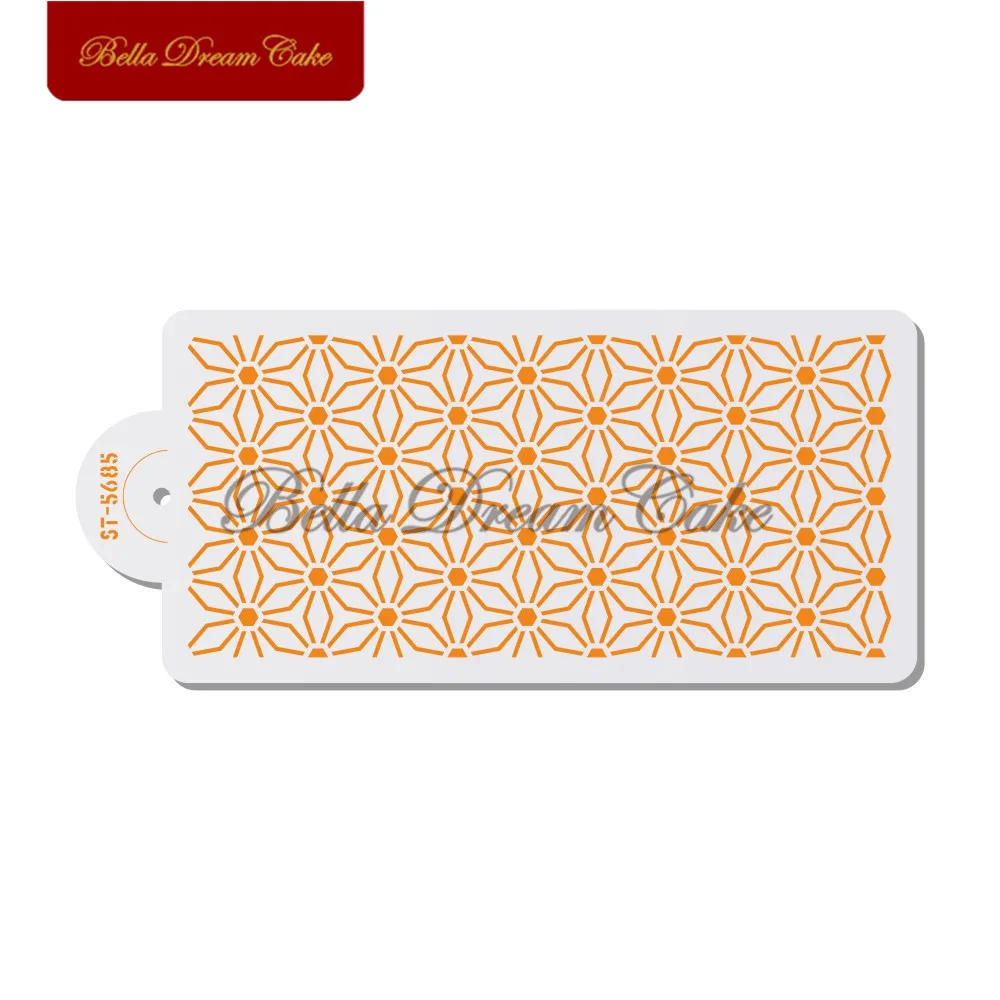 

Пластиковый трафарет для торта в стиле ретро с цветами, трафареты для украшения торта, сделай сам, рисование кружевной шаблон, форма для тор...