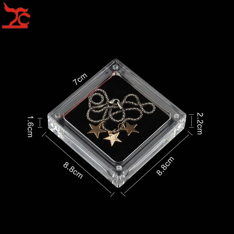 Акриловый магнит квадратный ювелирный бриллиант кулон дисплей коробка для