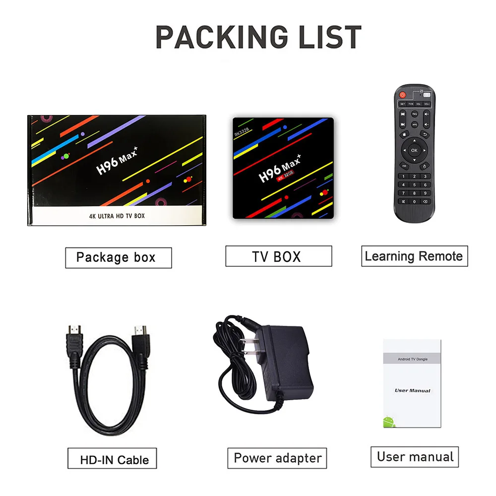 ТВ приставка H96 MAX PLUS Android 9,0 4G 64GB Rockchip RK3328 поддержка 1080p 4K Google Play Store Netflix Youtube 16GB 32GB Smart tv bo