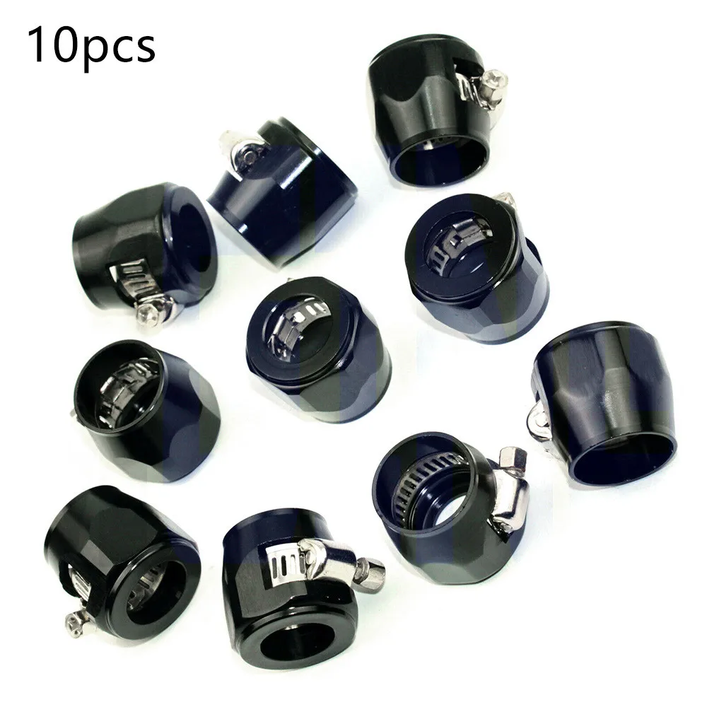 

10pcs 16mm Aluminum Alloy Drive Hose Clamp Fuel Line Clip Hoop Hose Clamp Oil Cooler Tubing Clamp