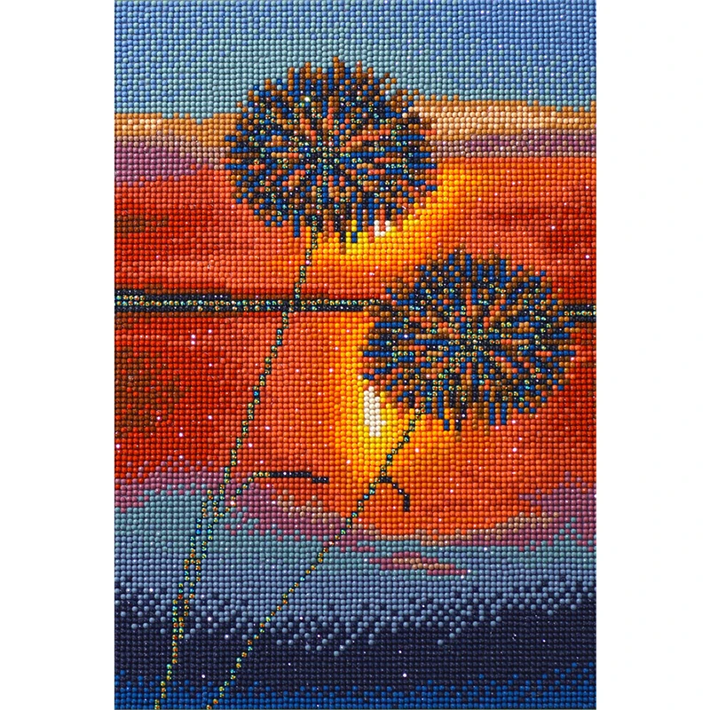 

New Arrival Full Round 5D DIY Diamond Painting Landscape "Seaside Landscape" Diamond Embroidery Cross Stitch Home Decor Gift