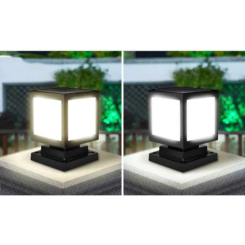 

Solar Post Lamp Outdoor Waterproof Column Head Light for Garden Wall Lamp,Post Deck Cap Fence Landscape Lamp
