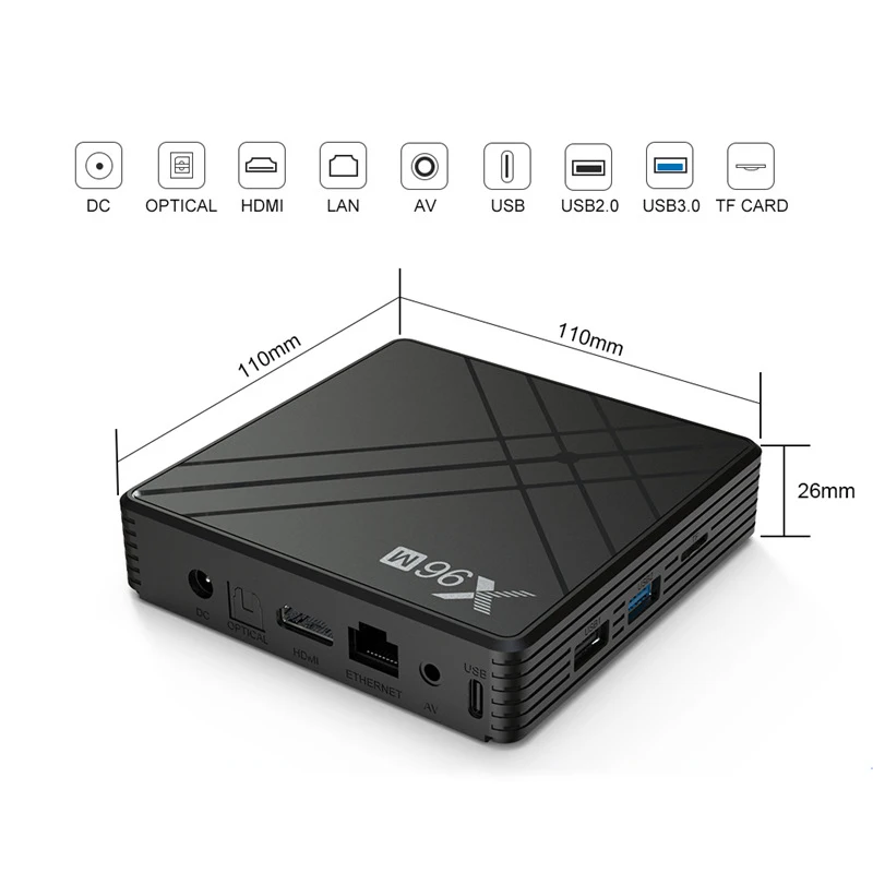 X96M Allwinner H603 Smart TV Box Android 9 0 4G 64G медиаплеер 4K Google голосовой помощник WiFi Поддержка IPTV |
