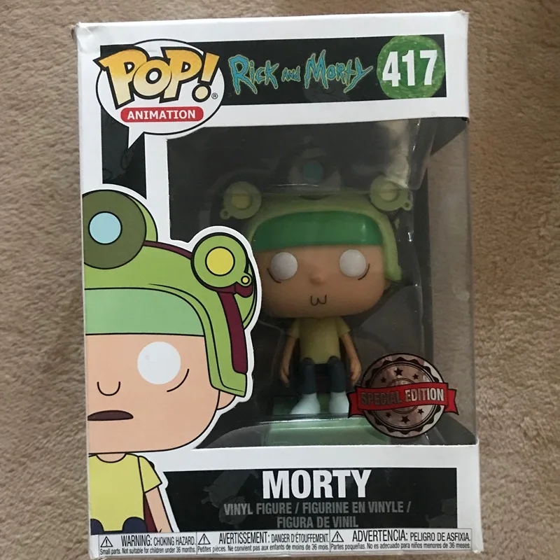 Эксклюзивный официальный Funko pop Рик и Морти-Морти#417 Виниловая фигурка Коллекционная модель игрушки с оригинальной коробкой