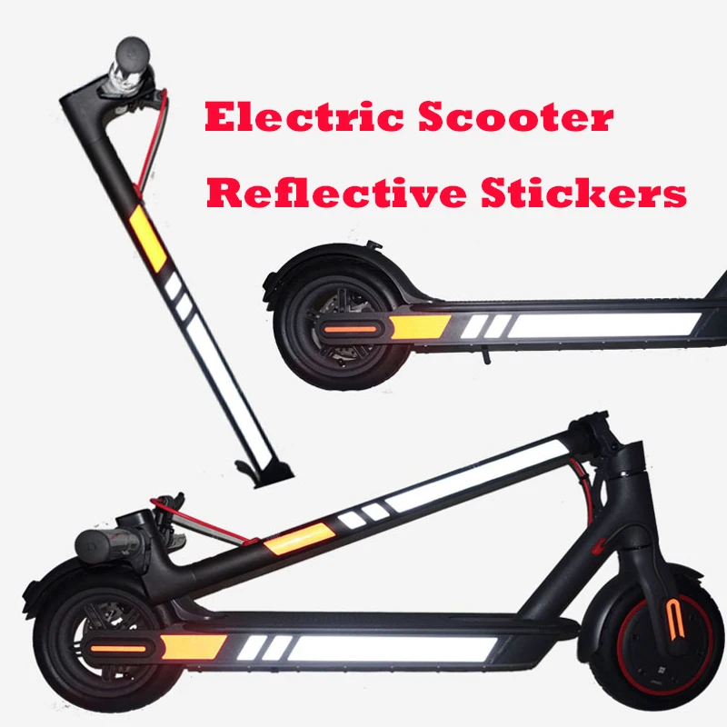 

Светоотражающие наклейки для электросамоката Xiaomi Mijia M365 M365 Pro, световые метки, наклейка, предупреждающая полоса для ночной безопасности, отр...