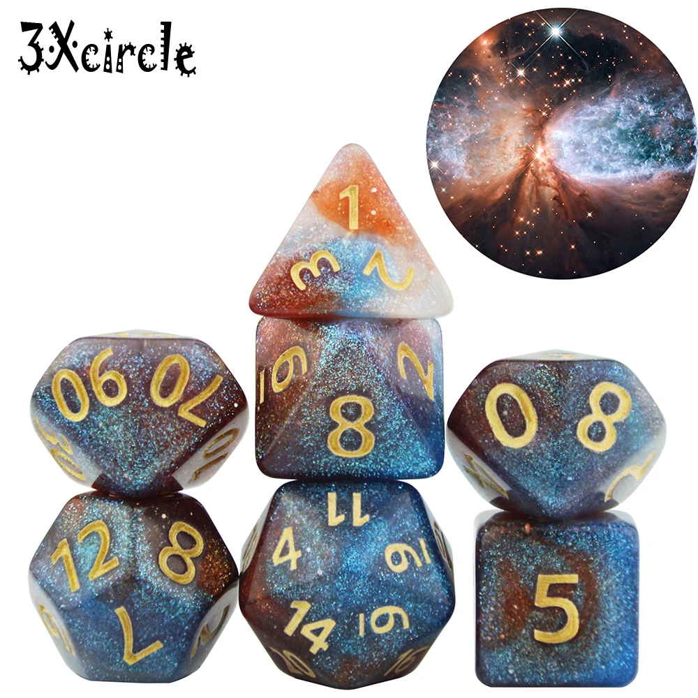 Новая Вселенная Галактика многогранные кости набор для настольной доски ролевые