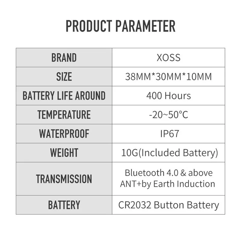 

XOSS Cycling Computer Speedometer Speed and Cadence Dual Sensor ANT+ Bluetooth Road Bike MTB Sensor for GARMIN iGPSPORT bryton