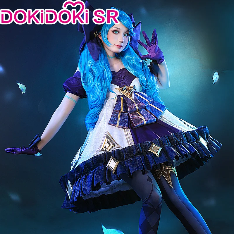 

В наличии, DokiDoki-SR, игра, LOL, косплей, новый костюм героя Гвен, Лолита Гвен, платье, Лига Легенд