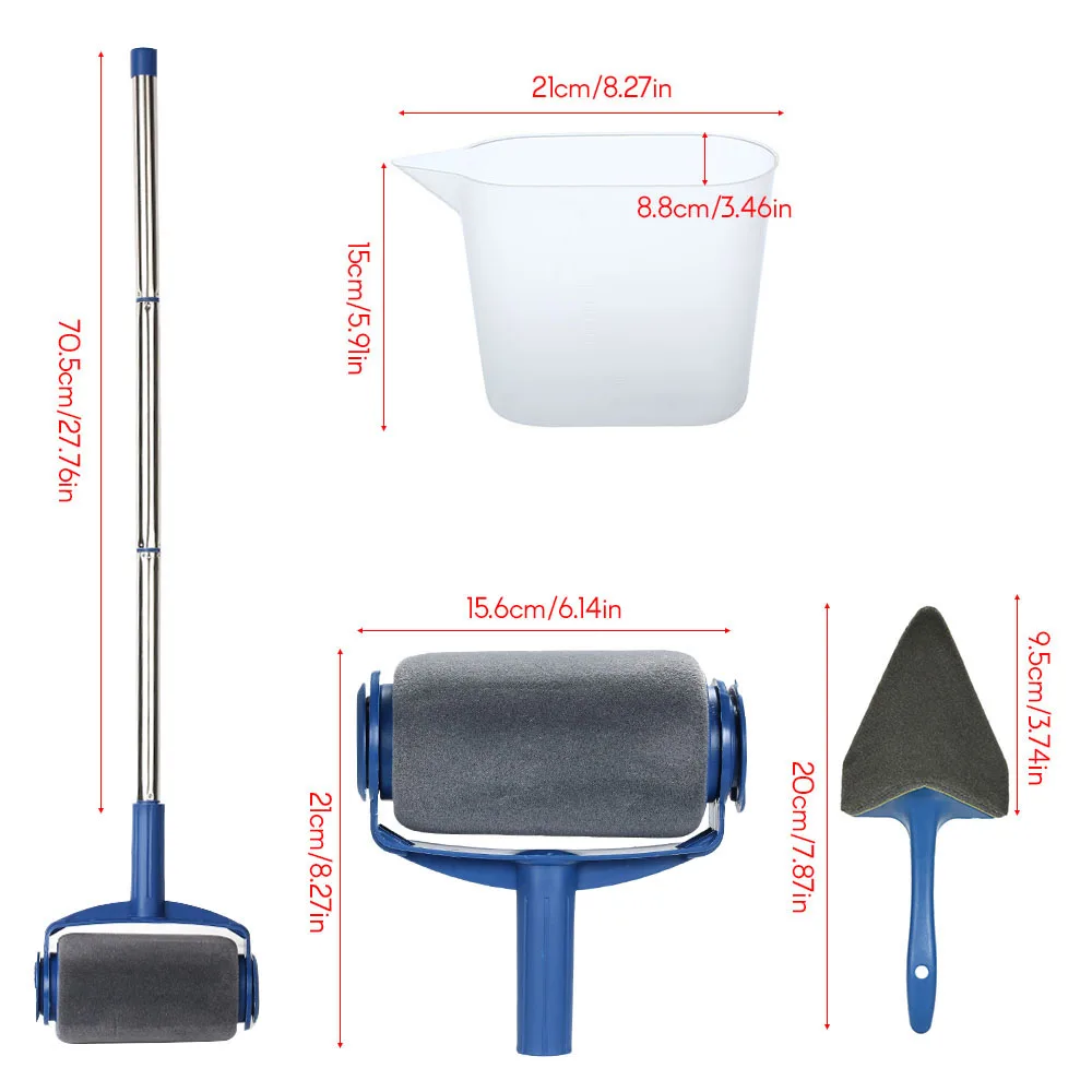 Набор кистей для рисования комплект инструментов сделай сам с роликом украшения