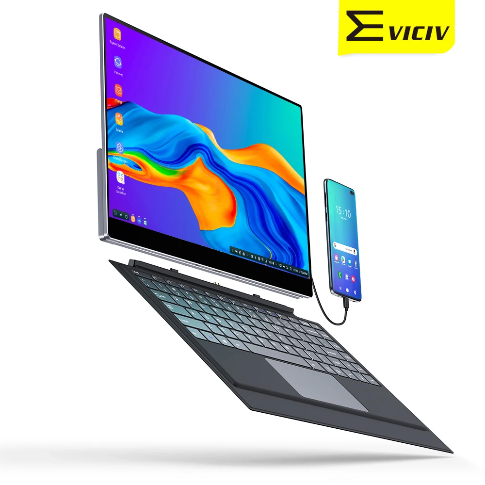 

EVICIV 15.6" Lapdock Touchscreen Gamer Monitor 1080P/4K FHD Ultra Slim Keyboard Rechargeable Built-in Battery For SAMSUNG Dex