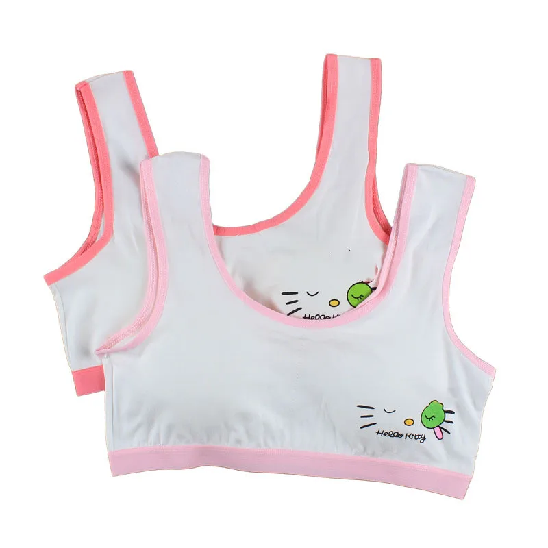 Бюстгальтер для подросткового развития хлопковый пояс губчатая подкладка