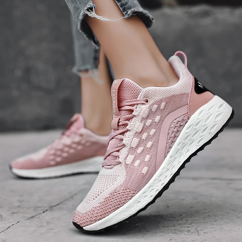 Мягкая прогулочная обувь на плоской подошве Женская Повседневная дышащая со