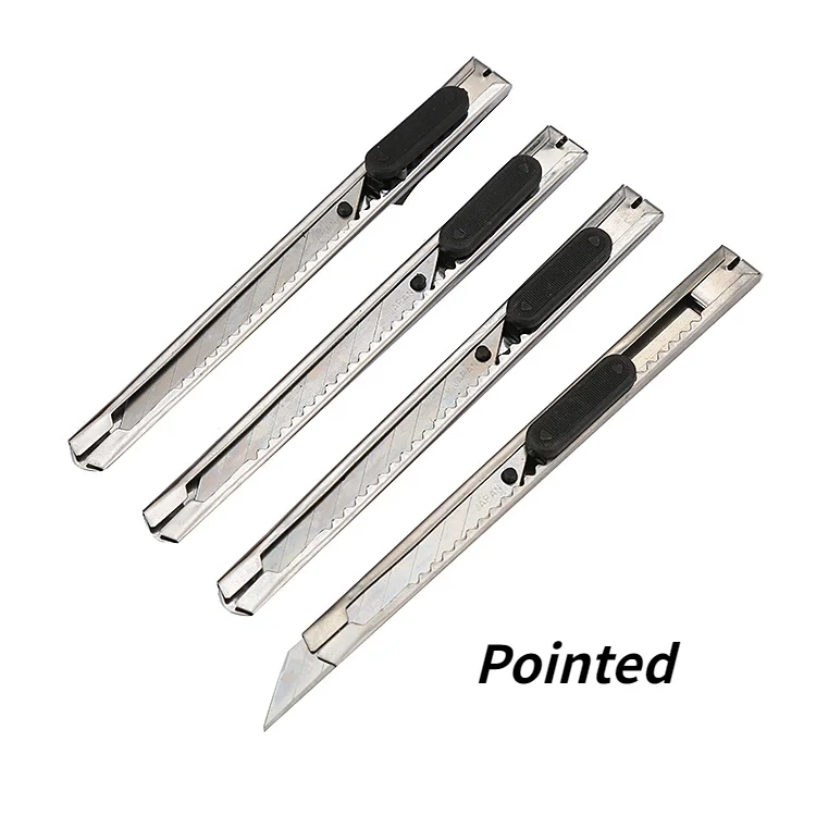 

2PCS Stainless Steel Utility Knife Small Portable Office Supplies Metal Paper Knife Student Stationery Hand Tool Knife