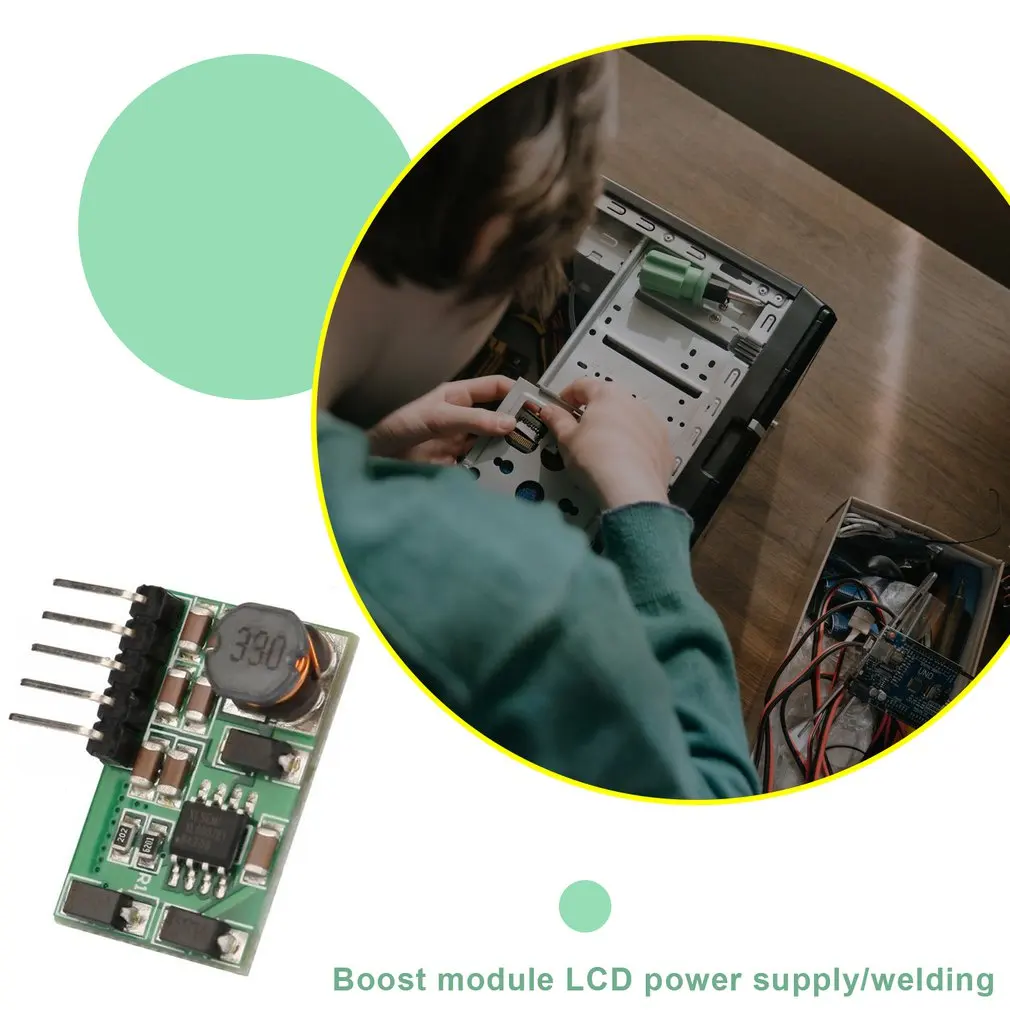 

3-18V To 12V Boost Module ADC DAC LCD Power Supply Welding Positive And Negative Dual Output Boost Converter Module