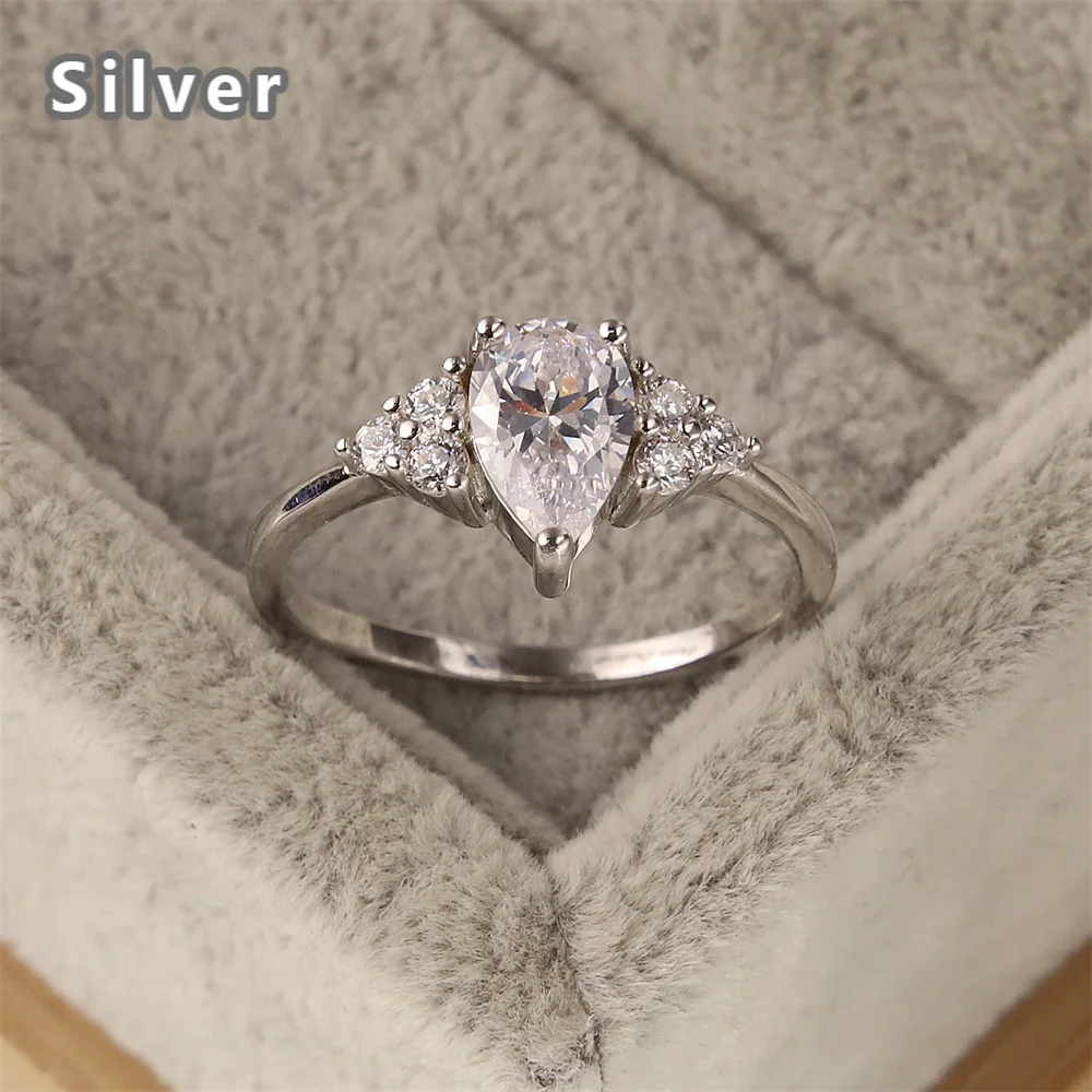 

Женское кольцо из серебра 925 пробы, с кристаллами