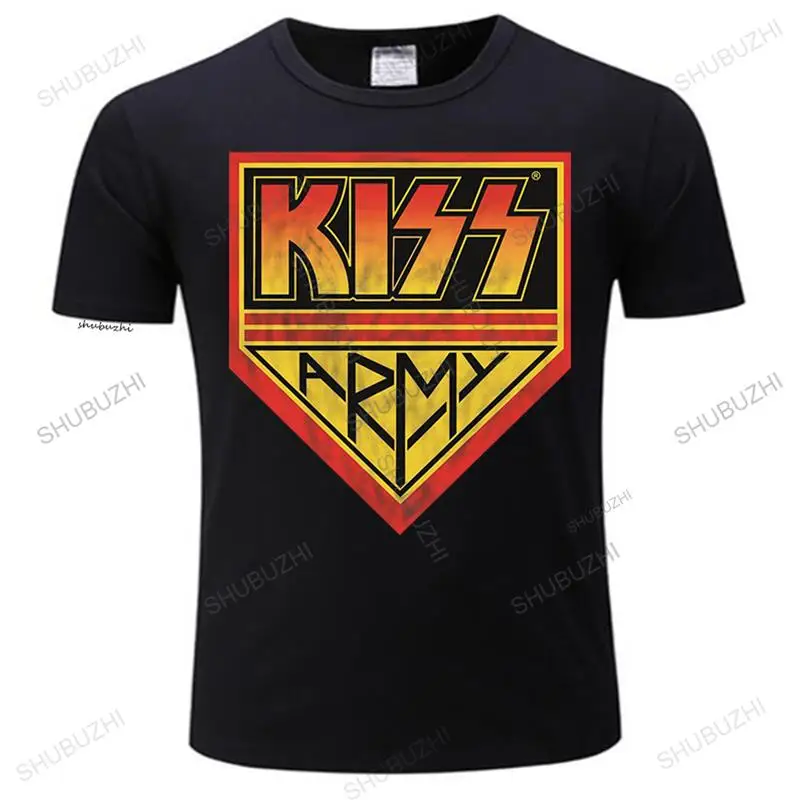 

Летние винтажные футболки, хлопковые топы для мужчин, новая футболка Kiss Army Rock Band, забавная футболка, Мужская модная футболка унисекс, футбол...