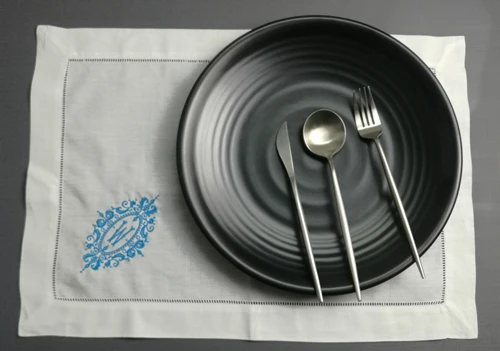 Набор из 12 модных однограммных салфеток 14x20 белая хлопковая скатерть с вышивкой