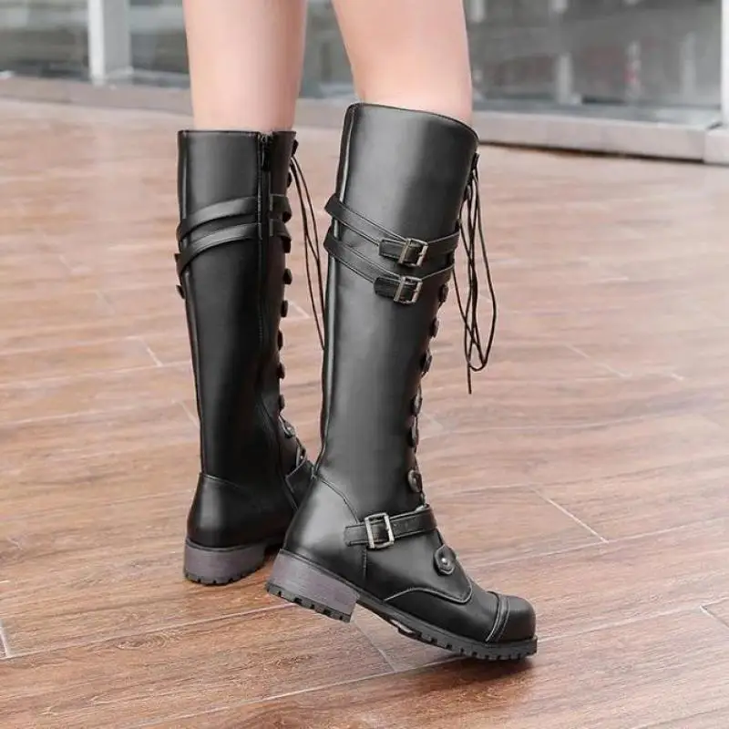 

2021new Splicing Riding Boots Fashion Calf Mid-tube Boots Platform Wedges Ethnic Style Short Boots Casual Winter Women Shoes