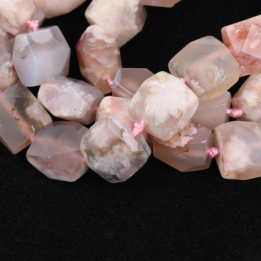 

18-20mm Square Slice Cherry Agates Spacer Beads Pendant Necklace,Raw Agates Stone Cube Bead Jewelry Strands EF-CT-322AMFJ