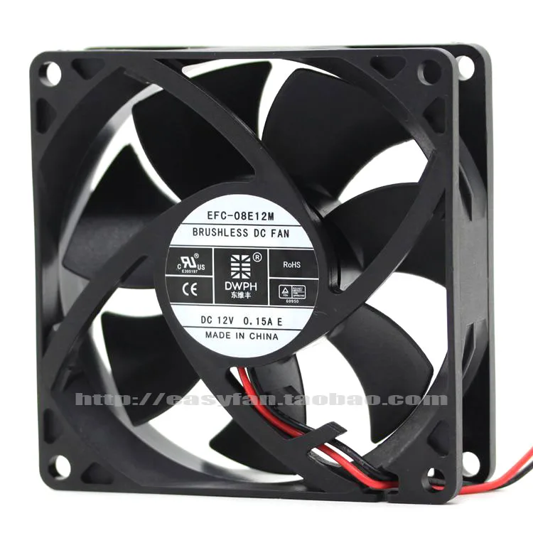 

Оригинальный вентилятор охлаждения шасси dongweifeng efc-08e12m 8025 12 в 0,15 А