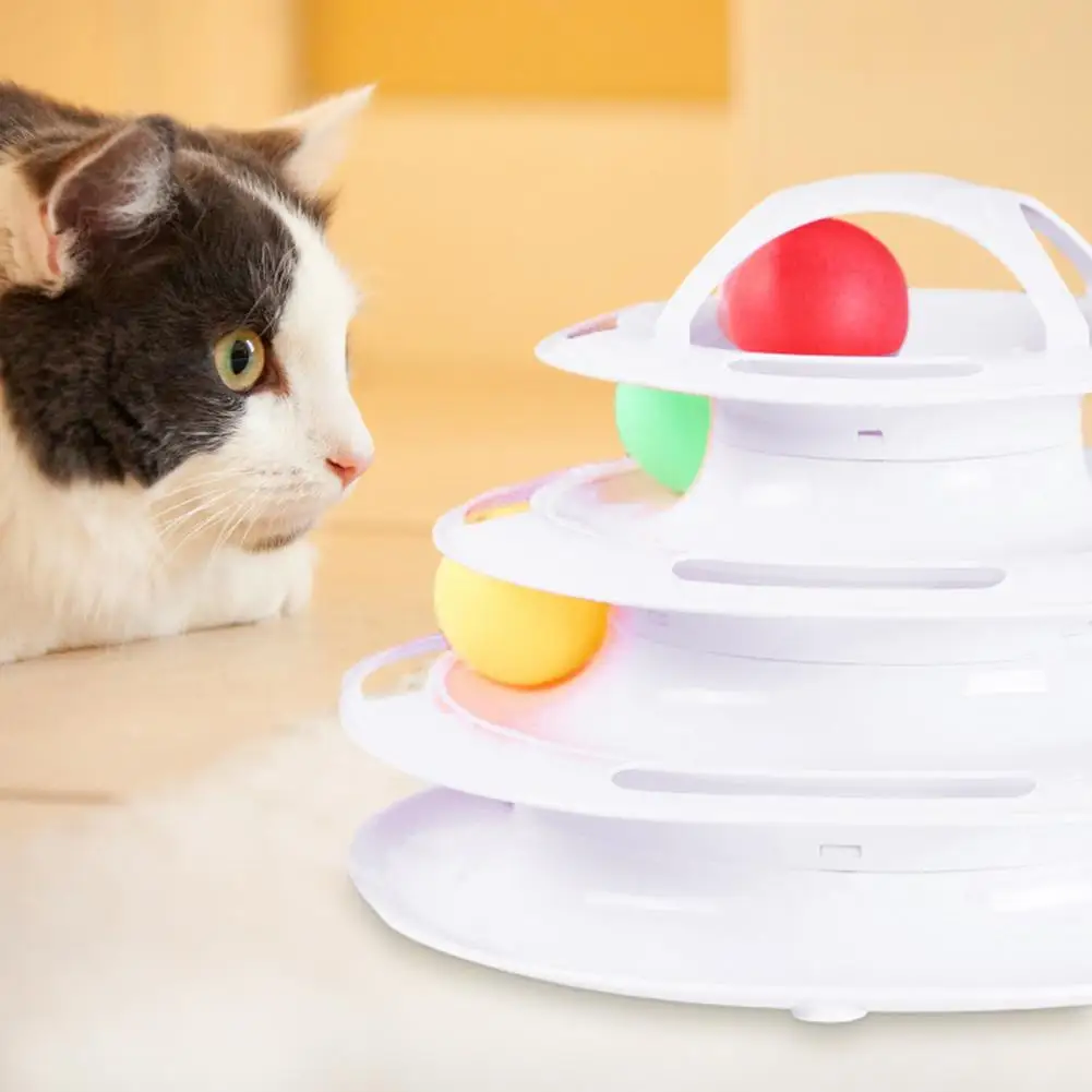 

Four-layer Cat Tower Tracks Cat Roller Toy Interactive Circle Tracking With Moving Ball Pet Puzzle Inelligence Train Product