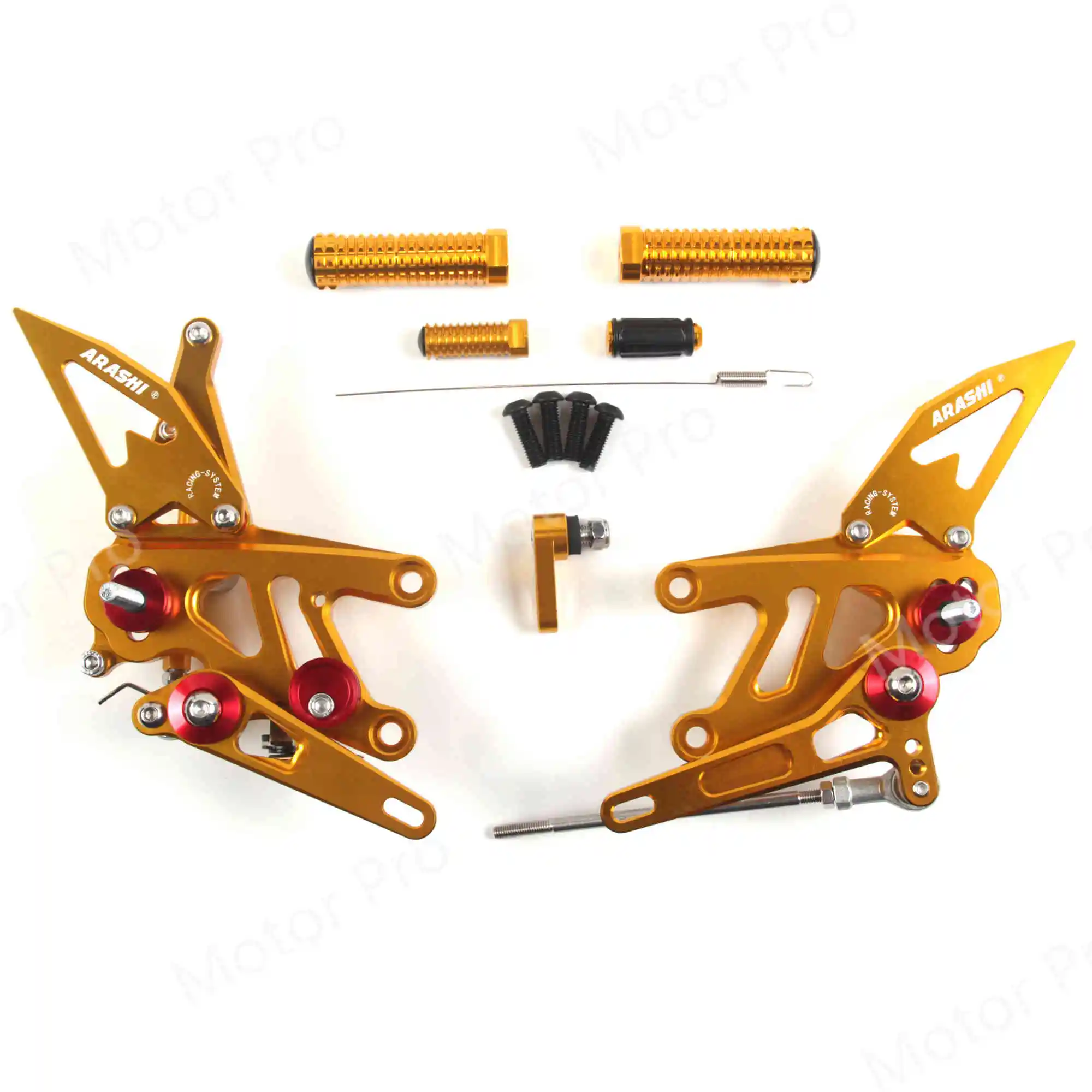 2.0 Gold Регулируемые подножки для Aprilia RSV4 Заводские APRC ABS SBK SE 2013- аксессуары для мотоциклов Задние подножки черный - Цвет: 2.0 Gold