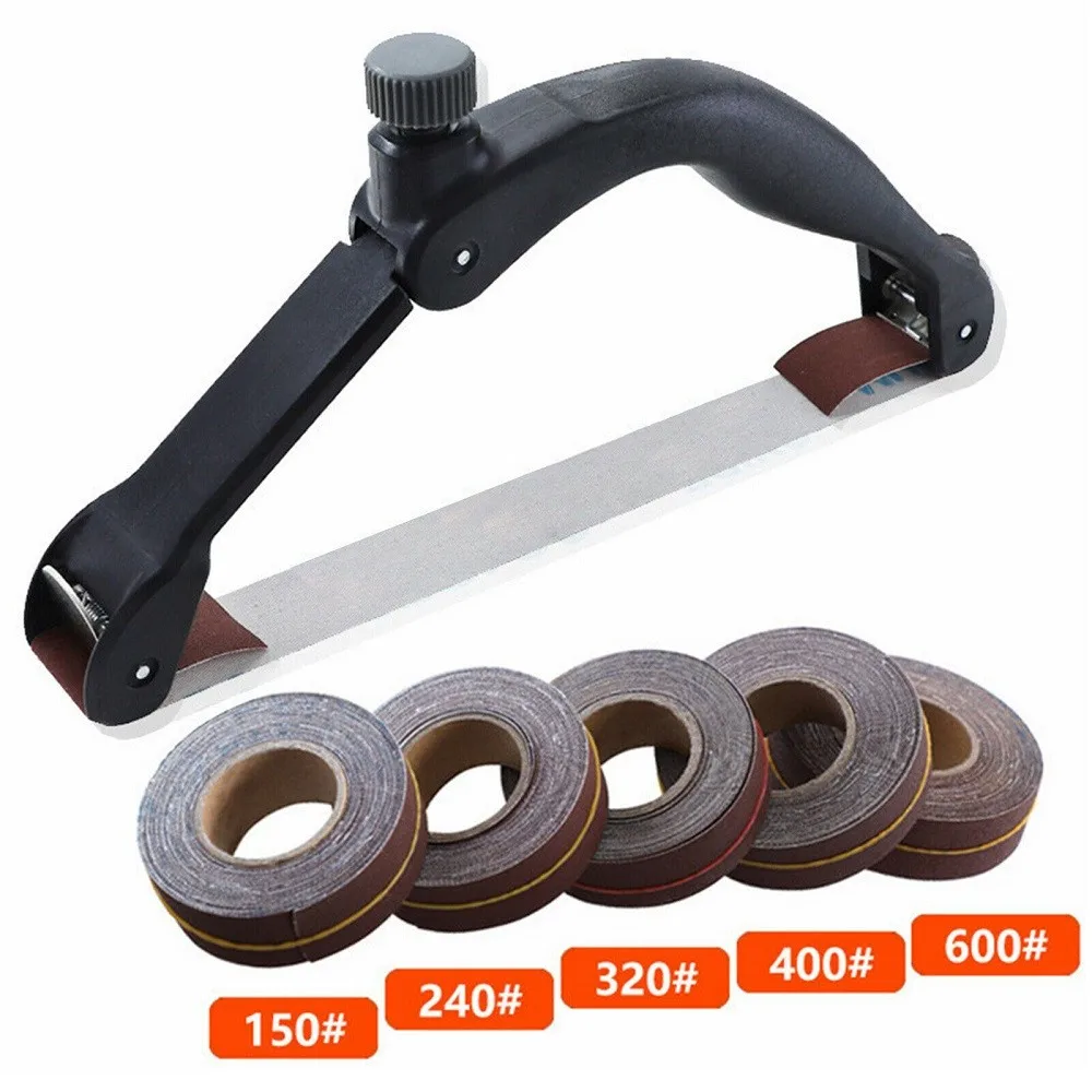 

Sanding Belt Holder Handheld Adjustable Sanding Bow With 25mm Width Abrasive Sanding Belt For Wood Grinding