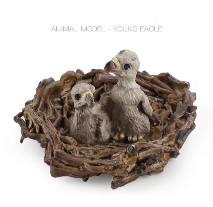 

Simulation Baby Eagle with Nest Model Bird Eggs Set Solid Static Science and Education Desktop Home Decoration Children's Toys