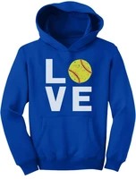 love softball kids sweatshirt gift for softball fans youth hoodie