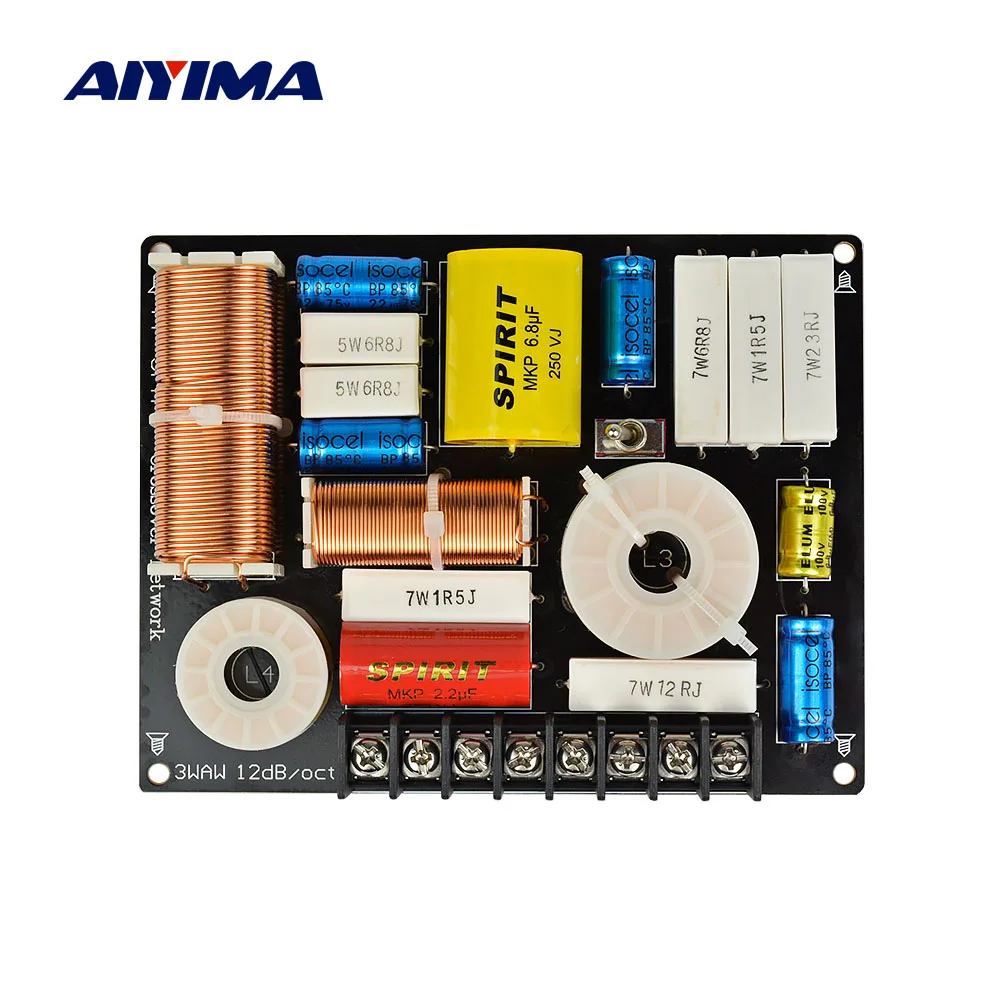 Vias de Áudio Agudos + Midrange Freqüência para Faça Aiyima Alto-falante Crossover Baixo Independente Filtro Divisor Você Mesmo Faça 1pc 280w 3