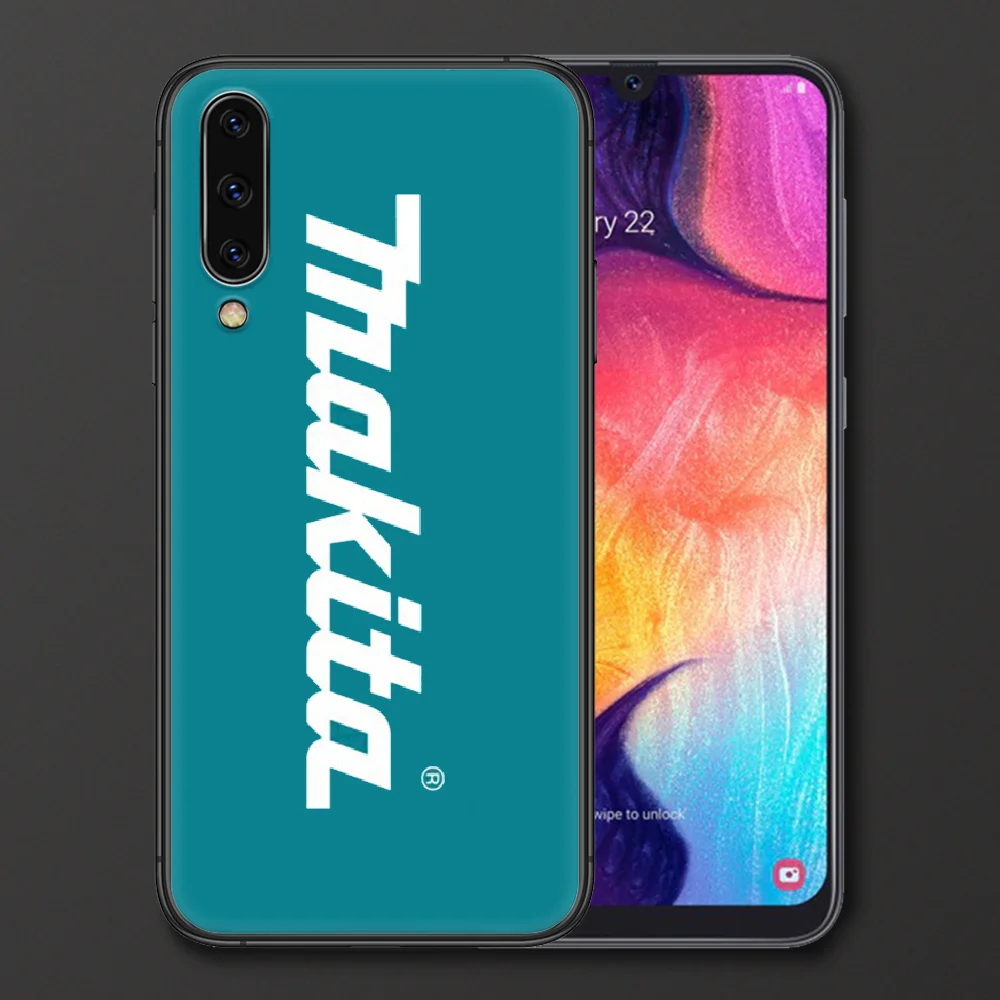 

makita Phone case For Samsung Galaxy A 3 5 7 8 10 20 20E 21S 30 30S 40 50 51 70 71 black coque luxury prime 3D cover tpu bumper