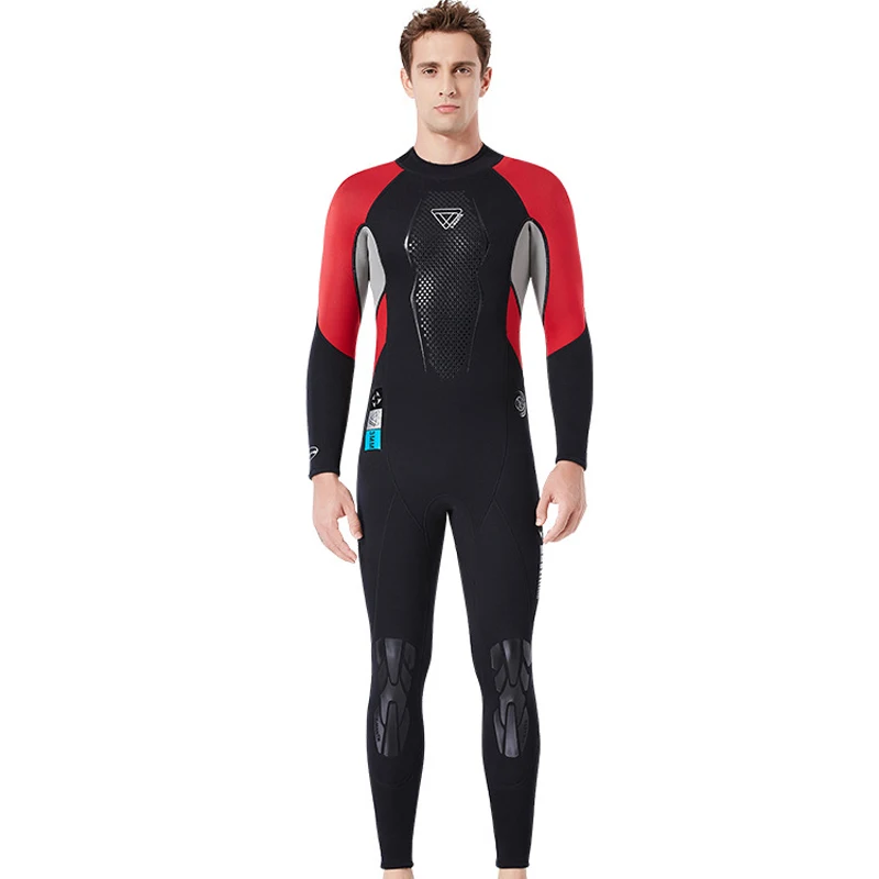 

Цельный неопреновый гидрокостюм 3 мм, мужской костюм для дайвинга с аквалангом, одежда для плавания, Термальный Цельный купальник, сухой кос...