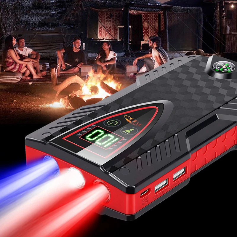 12v 1000a car jump starter 30000mah power bank for mobile phone tablets portable battery car emergency booster starting device free global shipping