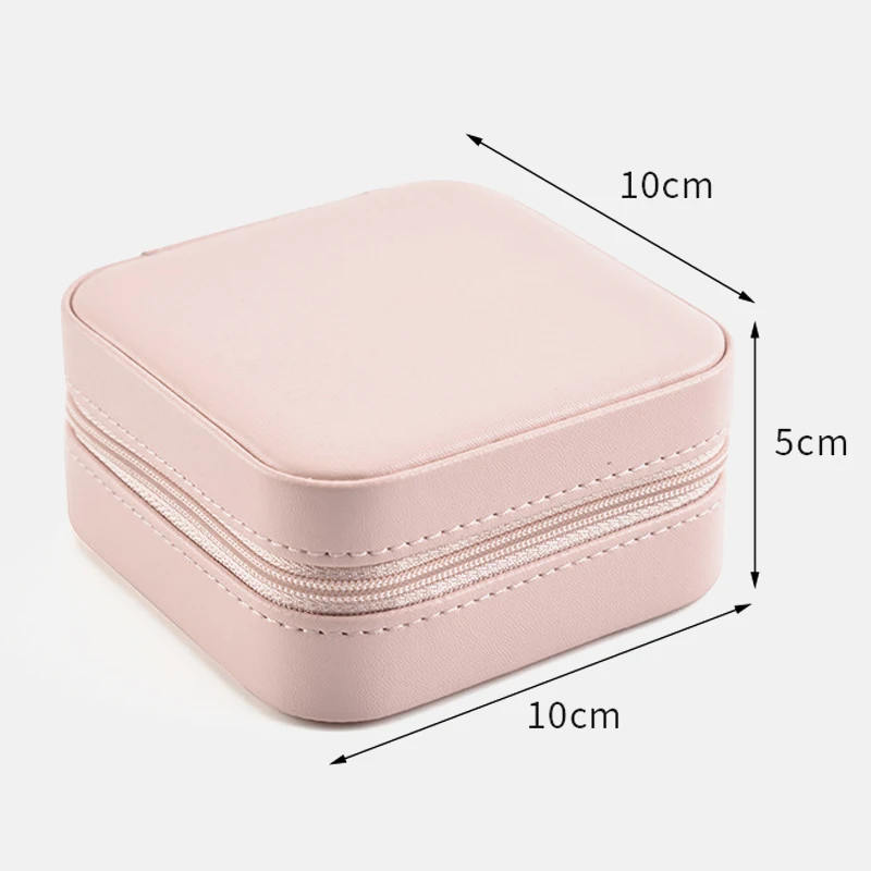 

Leather Storage mall Size Jewelry Organizer Portable Cosmetic Display Travel Case Boxes Box Drawers