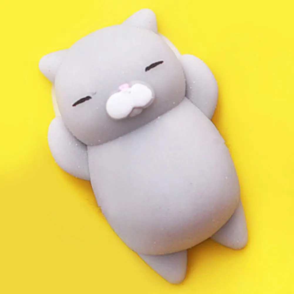 Mini juguete Antiestr&eacute;s con dibujos de gato para ni&ntilde;os, juguete suave de animales para apretar y aliviar el estr&eacute;s, ideal para regalo, ideal para descompresi&oacute;n-5