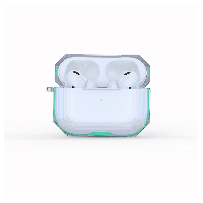 

Earphonecase For Airpods Apple Wireless Headset Pro Transparent Two-Color Protective Cover Soft Shell 1/2/3 Generation Anti-Fall