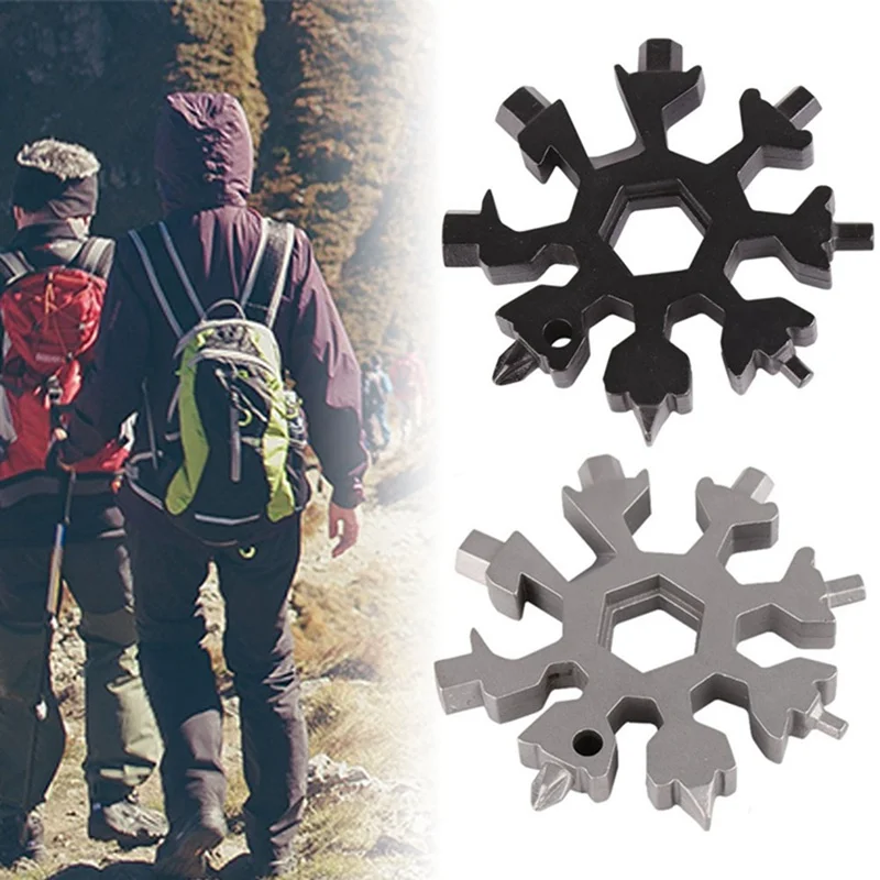 18-in-1 Multi-tool Card Combination Compact And Portable Outdoor Products Snowflake Tool | Спорт и развлечения
